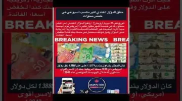 مكاسب جديدة.. الدولار الأمريكي يقفز أمام نظيره الكندي ويتجاوز مستويات المقاومة المحورية اليومية